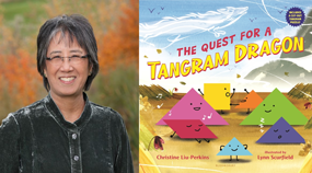 Author Christine Liu-Perkins and book The Quest for a Tangram Dragon