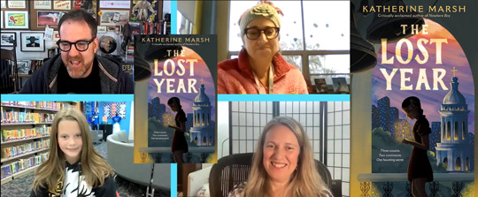 Author Fan Face-off screenshot, and book cover The Lost Year