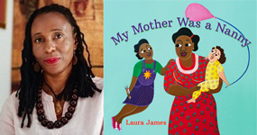 Author, Laura James and book cover, My Mother was a Nanny