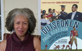 Carole Boston Weatherford and Outspoken book cover